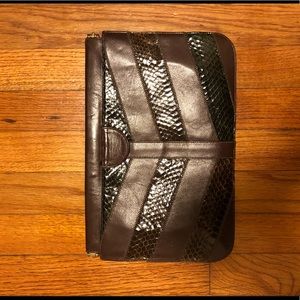 Lou Ran vintage snake skin clutch